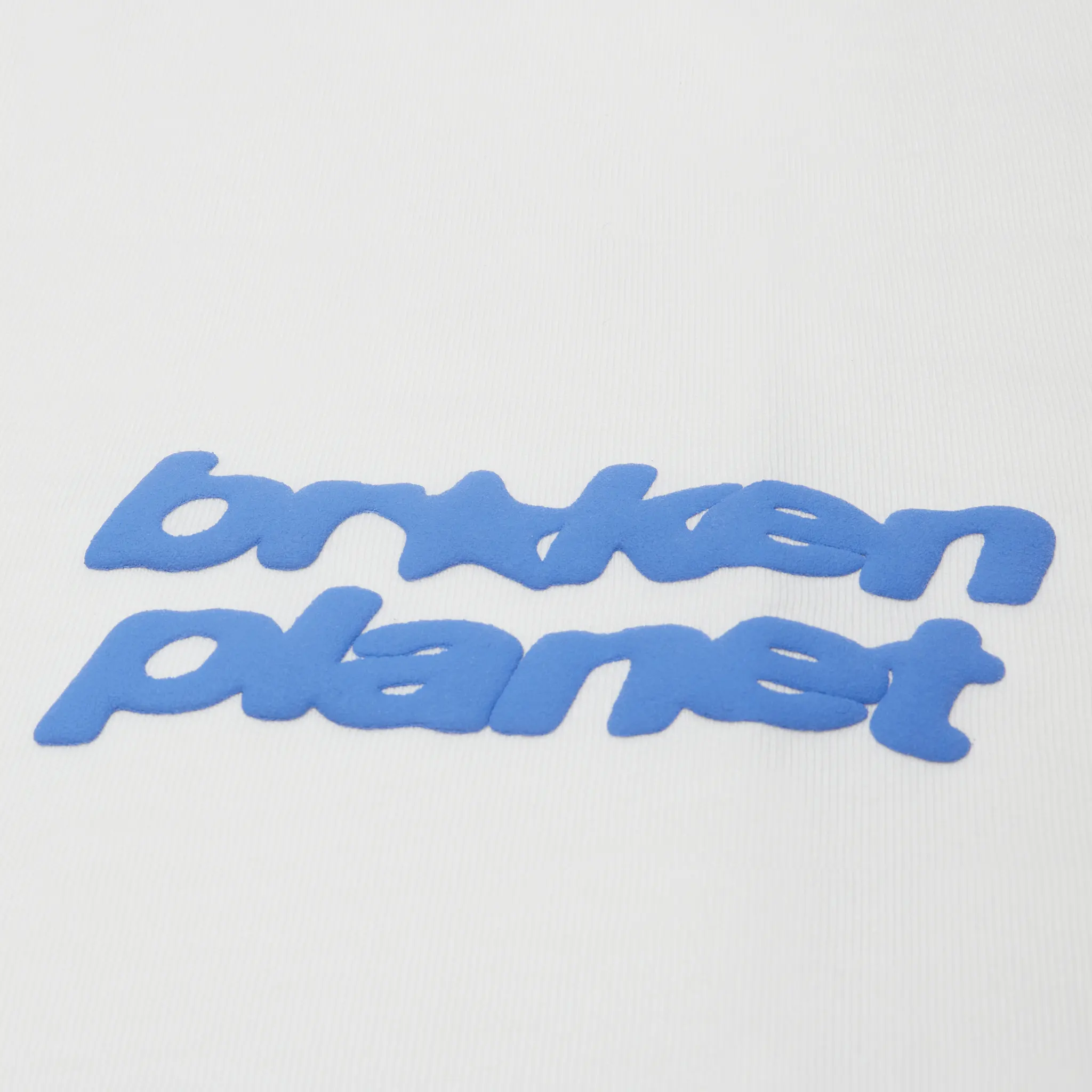Detailed View of Broken Planet Basics Washed Vanilla White T Shirt BP-BS-TS-W_V_WHITE
